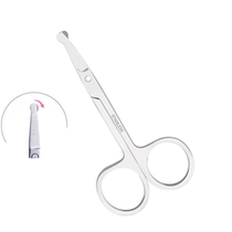 (Buy 2 and get 1 free) Stainless steel nose hair scissors mens nose hair trimmer round head scissors womens small beauty scissors for eyebrow trimming
