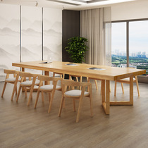 Nordic Solid Wood Table Long Table Modern Simple Desk Training Desk Office Table to Talk Table