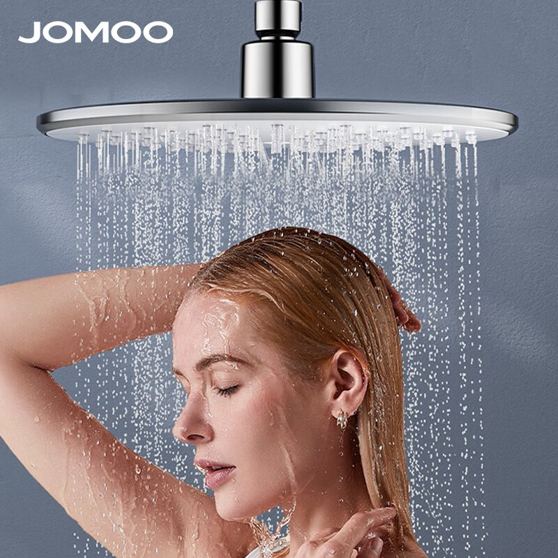 Jomoo Top Spray Large Shower Head Hose Wall Mount Set Pressurized Shower Automatic Descaling Air-Powered Rain Shower Head