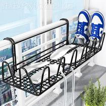 Balcony shoe drying rack artifact anti-theft window guardrail window window sill outdoor drying sandals rack outside the window clothes drying rack