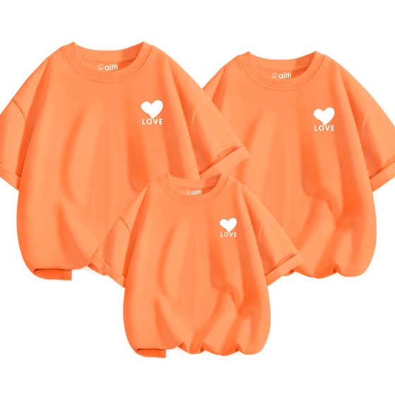 
Parent-child outfit family summer outfit 2025 new short-sleeved T-shirt mother-child outfit school performance class uniform half-sleeved