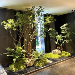High-Quality Simulated Horse Drunken Wood Green Plant Landscaping Window Plant Indoor Banyan Tree Decorative Tree Large Artificial Tree Landscape