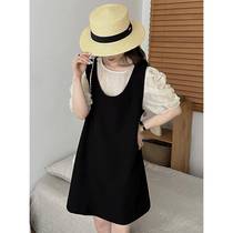 Juzhi simple shirt womens lace pure lust sweet short skirt 2024 two-piece shirt dress 2342