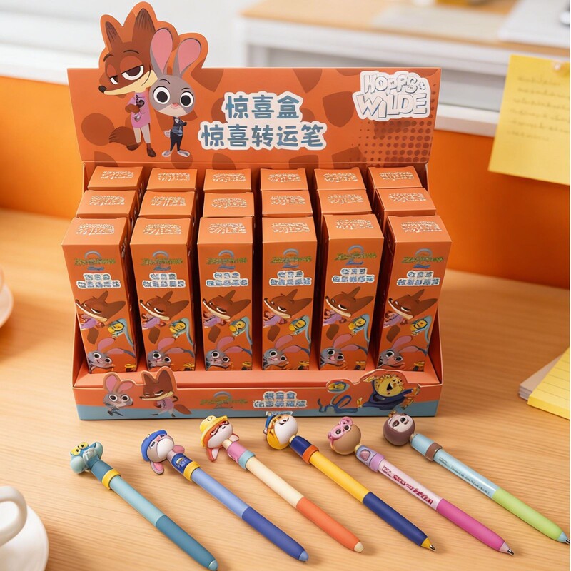 Zootopia Surprise Transfer Pen Cartoon Judy Nick Merchandise Retractable Gel Pen Cute Doll Gift