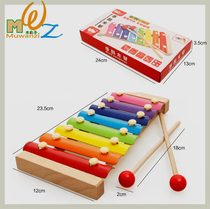 Muwanzi childrens wooden hand-knocked eight-note small xylophone early education music educational percussion instrument toy manufacturer direct sale