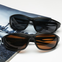 Trendy and cool sports polarized sunglasses full small frame driving cycling fishing yellow night vision sunglasses colorful mens