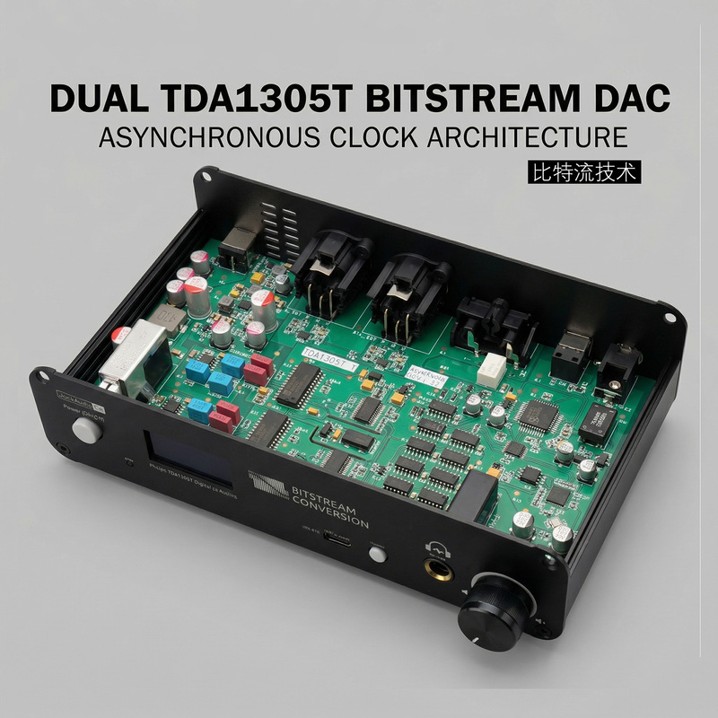 Dual Tda1305T Bitstream Patented Dac Balanced Decoder USB Decoder Asynchronous Clock Technology with Headphone Amplifier Dual Tda1305T Bitstream Patented Dac Balanced Decoder USB Decoder Asynchronous Clock Technology with Headphone Amplifier
