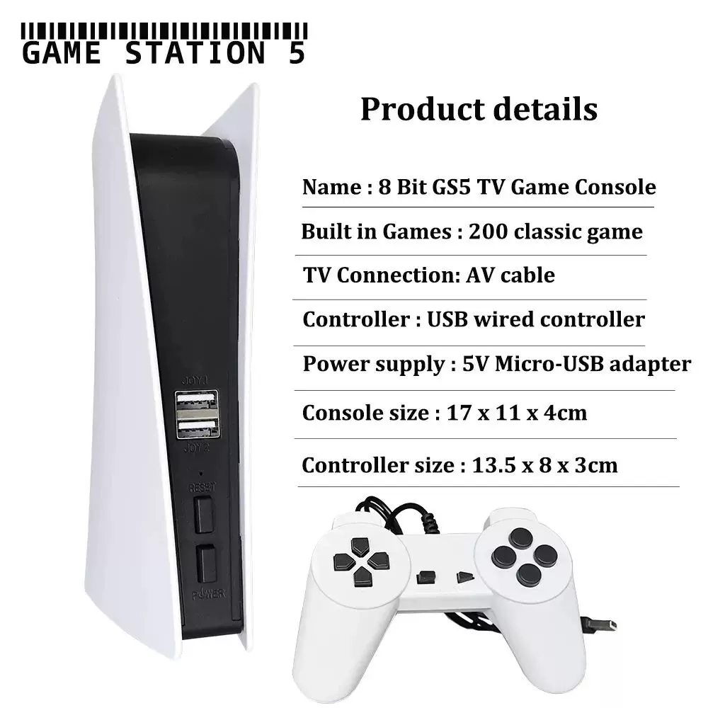 Новая GS5 Game Station 5 видеоигровая консоль с 200 классическими играми