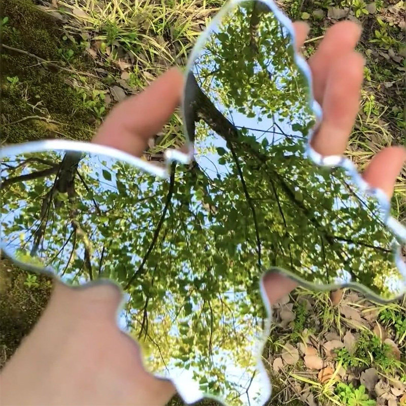 网红蝴蝶镜便携式花妆镜捕捉春日意境支持定制创意ins风摆拍道具