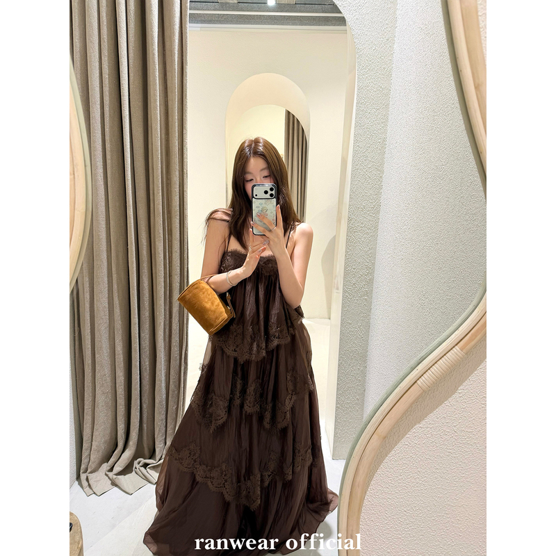 Ranwear's Top Recommendation! 'Encounter Paris' Exclusive Custom-Dyed Dress! Heavy-Duty Multi-Layered Skirt Dress with Spaghetti Straps.