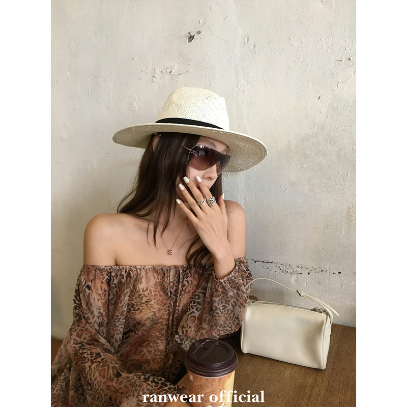 Ranwear'Romantic' Versatile and Stylish Off-Shoulder Loose-Fitting Slimming Casual Relaxed Top