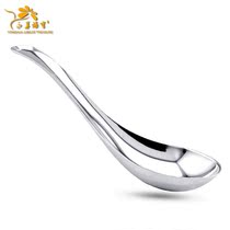 Yonghua Xibao Silver spoon 999 feet silver baby long handle spoon spoon Silver spoon Silver tableware gift can be lettered