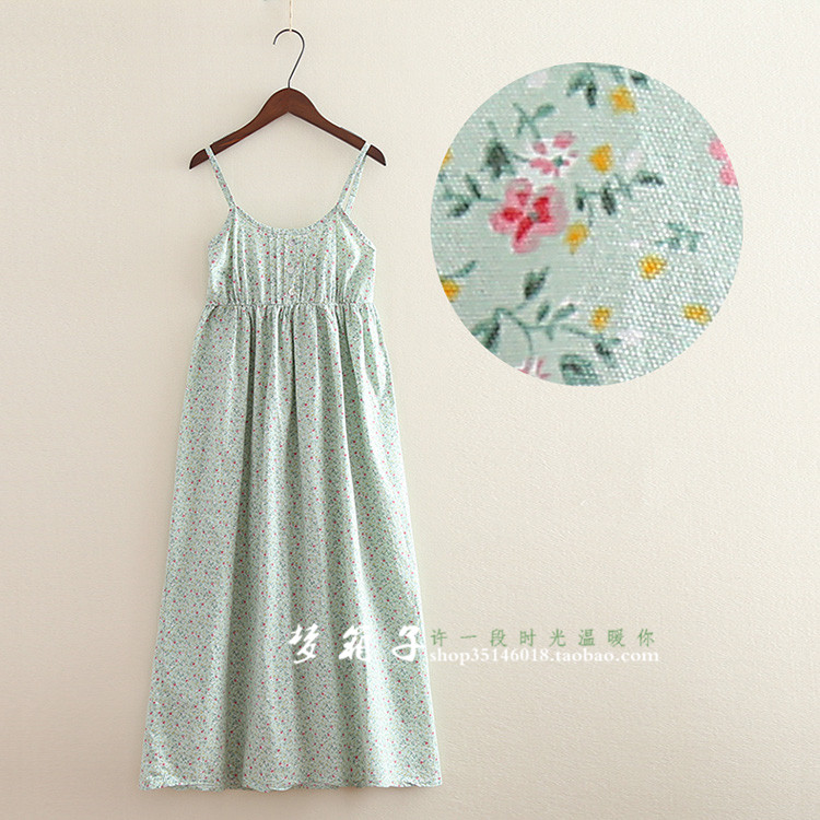 Hộp giấc mơ 2018 mùa hè mới hướng dương hoa một dòng đầm bãi biển đầm bông vải váy và váy dài đầm xòe đẹp