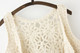 Dream Box 2024 Summer New Korean Style Versatile Lace Vest Waistcoat Hook Pattern Hollow Cotton Thread Short Vest Pony Clip