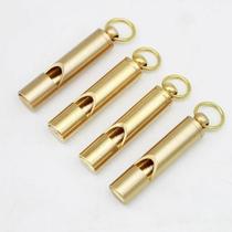 Brass keychain pure copper retro personalized whistle whistle pendant childrens outdoor survival training camp whistle gift