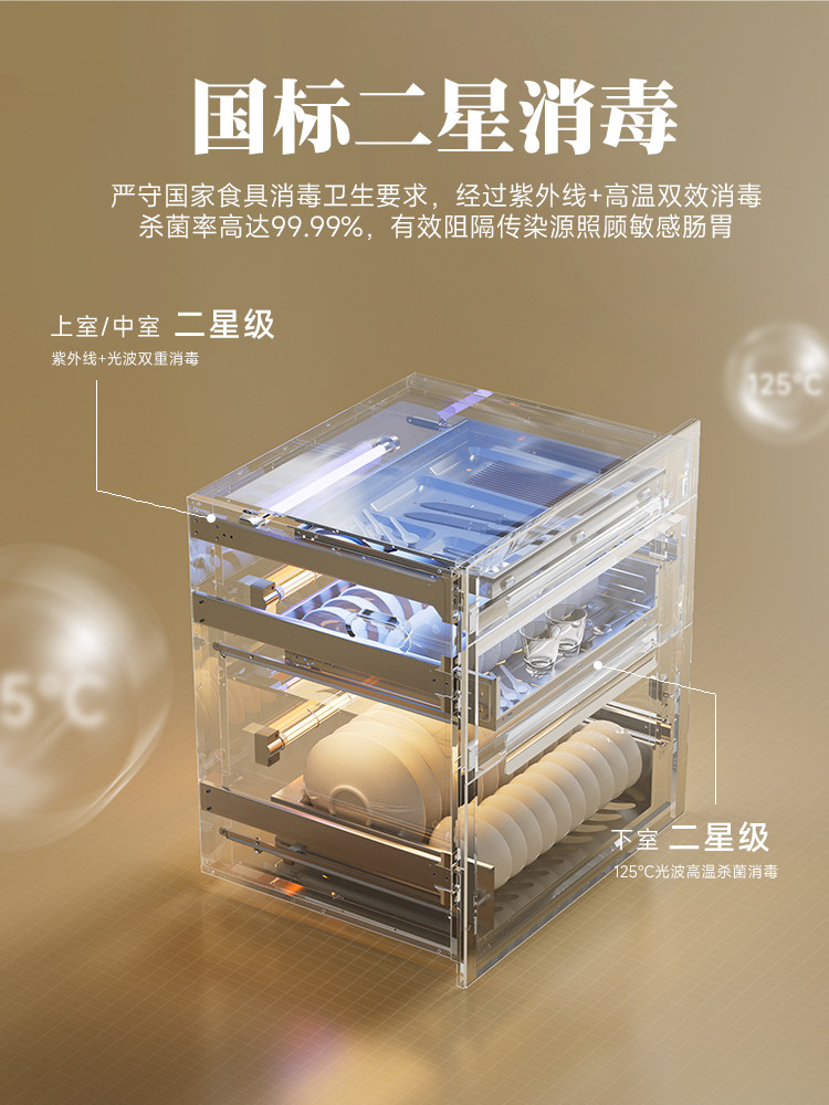 Royalstar Embedded Disinfection Cabinet Uv High Temperature Intelligent Drying Integrated Small Household Tableware Disinfection Cupboard