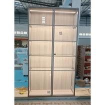 Installation of minimalist glass cabinet door with lock wine cabinet wardrobe display cabinet mechanical password fingerprint lock glass door customization