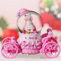 Crystal Ball Girl Music Box Octaonic Box Swivel Carriage Lorita Princess Children Birthday Presents Girl Swing