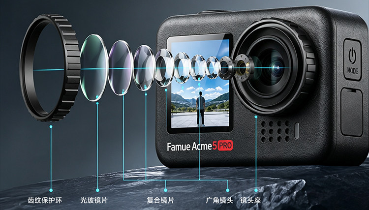Экшн-камера Famue Acme5PRO Стандартный набор