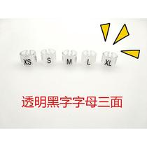 Size-size circle size buckle clothing size label size ring clothes hanger size clamp custom transparent round letter xs