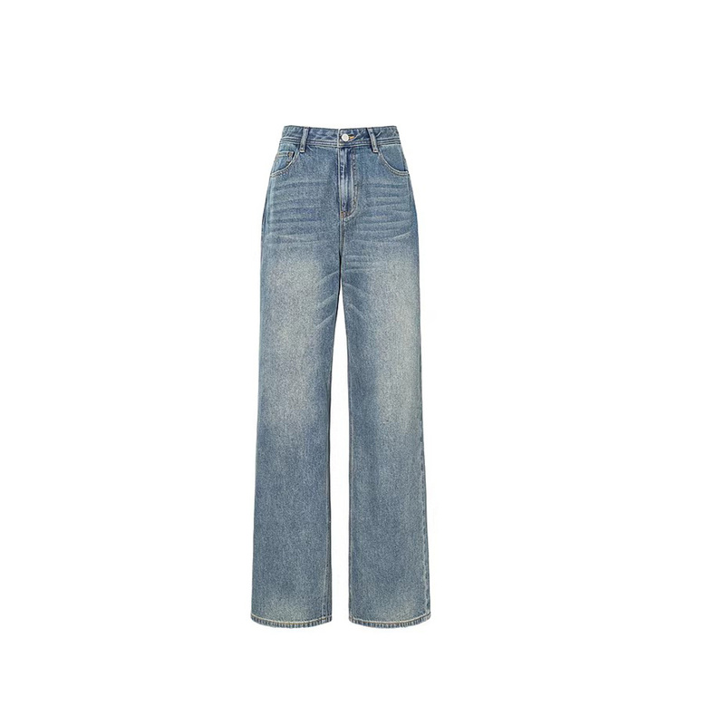 Mm Mall Same Style 2026 Summer New Fashion Cool Tencel Cotton Floor-Length Straight-Leg Jeans for Women 952771