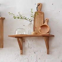 实木搁板墙壁置物架书架壁挂装饰北欧机顶盒卧室木板定制一字隔板