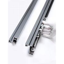 Aluminum frame glass ghost door invisible track sliding door track minimalist narrow edge hardware accessories trackless kitchen sliding door