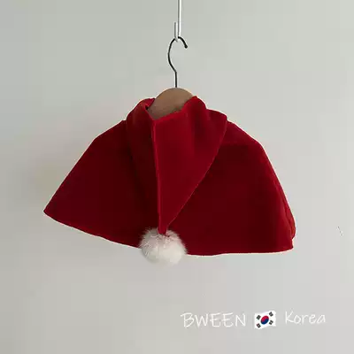 Korean children's clothing female baby cloak cloak 21 autumn and winter foreign school baby clothes one year old Hundred Day banquet shawl New year dress