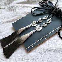 Ancient style Hanfu belt made in the Song Dynasty mens tasseled palace sash waist rope accessories Chinese style womens round-neck robe made in the Tang Dynasty girdle