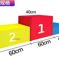 New type of podium for children and adults competition wooden medal podium sports meeting track and field equipment customization