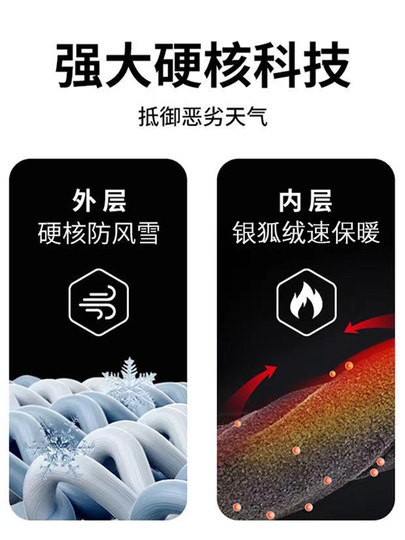 Woodpecker 2025 Winter New Waterproof Detachable 3-in-1 Outdoor Jacket Men's Black Jacket Top