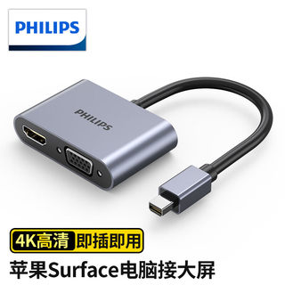 Конвертер Philips miniDP в HDMI/VGA, интерфейс DP, док-станция Thunderbolt 2 для подключения монитора, проектора, внешний адаптер, подходит для ноутбука Apple MacBook Air