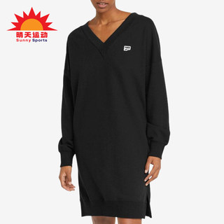 Puma/彪马正品新款女士经典时尚简约运动V领长袖连衣裙535406-01