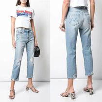 Womens High Waist Disressed Retro Jeans casual fashion ankl