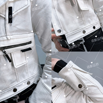 (Wine Rice Potted Plant) Love and Deep Space Shen Xinghui cos black and white with denim jacket cosplay ready stock