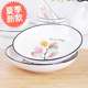 Speed 6 new product only contains l household ceramic deep plate 8-inch European round dish plate bowl set rice