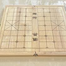 45mm lifting folding chessboard student solid wood chess board portable wooden adult home creative chess box