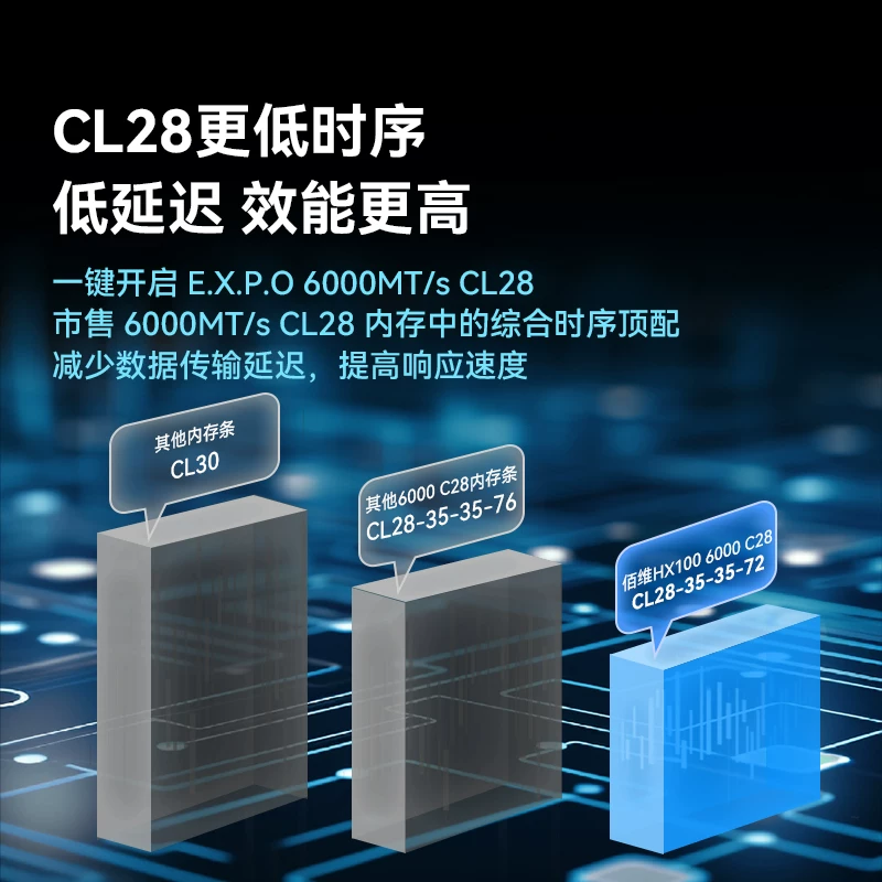 Baiwei HX100 6000/C28 48GB (24Gx2) DDR5 настольная жилетка памяти модуль 32G 16G*2