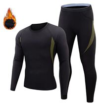 Winter Thermal underwear Men Base Layer Long Johns Thin Flee