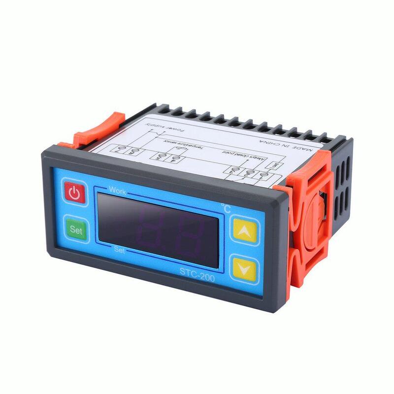Stc-200 Temperature Controller for Cooling and Heating, Alarm, Universal for Cold Storage, Seafood Refrigerators, Electronic Pet Boxes, Thermostat