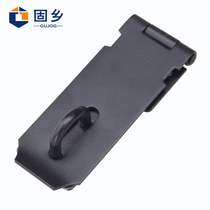 Guxiang stainless steel paint lock door nose buckle lock brand cabinet anti-theft door latch padlock door bolt black 4