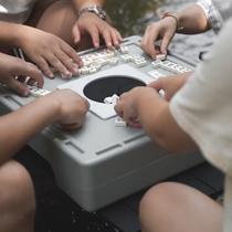 Wasizi mini mahjong tiles unpowered mahjong table machine travel dormitory portable mahjong outdoor mahjong camping