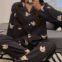 Pajamas Set for Women Luxurious Sweet Satin Pyjamas Woman Lo