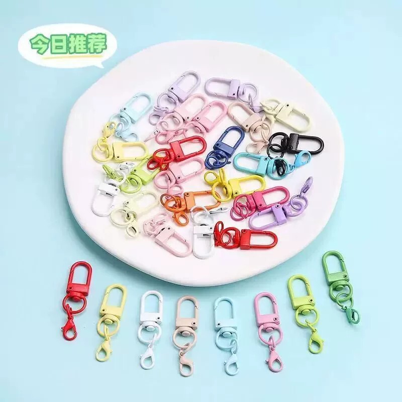 Keychain Candy-Colored Lobster Clasp Painted Dog Clasp Colorful Spray-Painted U-Shaped Door Clasp Bag Pendant DIY Jewelry Accessories Keychain Candy-Colored Lobster Clasp Painted Dog Clasp Colorful Spray-Painted U-Shaped Door Clasp Bag Pendant DIY Jewelry Accessories