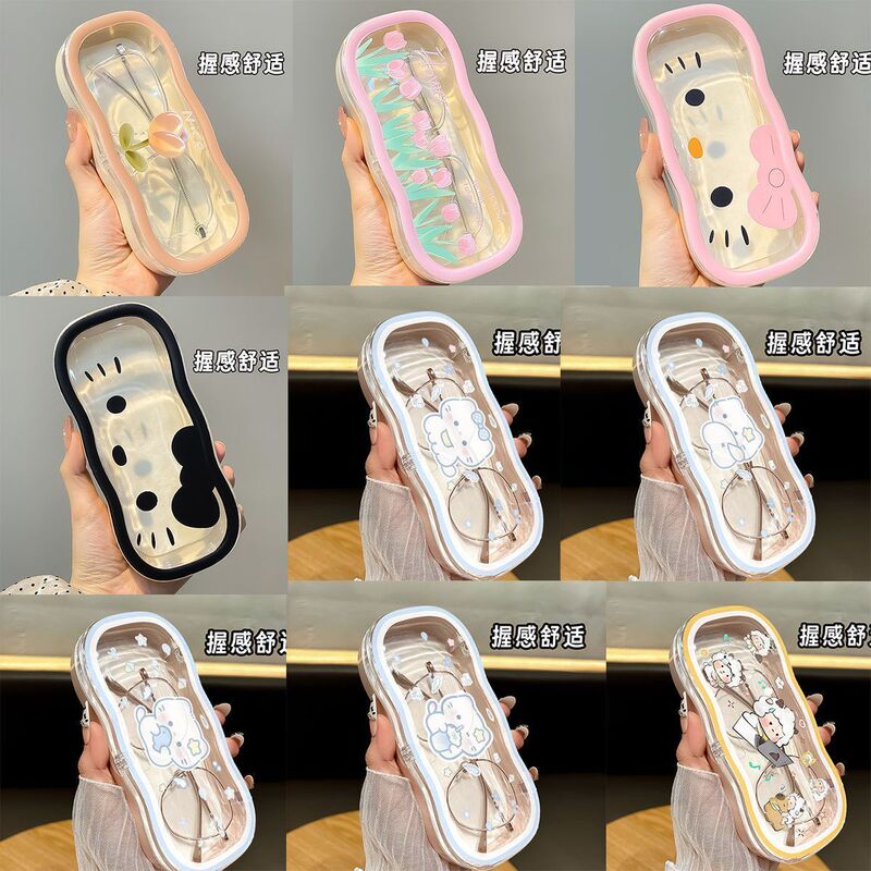 Transparent Portable Glasses Case, High-Quality Appearance, Portable Anti-Pressure Glasses Case for Myopia Glasses, Sunglasses, Student Storage Box, Simple Design