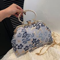 Luxury Women Glitter Clip Shell Chain Messenger Bags Kissloc