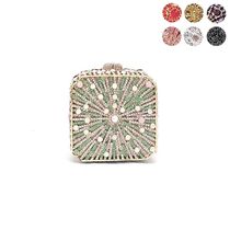 Elegant women evening party small box diamonds luxury clutch