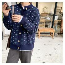 New high-end Korean style Internet celebrity knitted cardigan jacket for women spring and autumn new outer wear short jacquard sweater for women Mori style