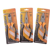 Direct selling six-inch pliers vise needle nose pliers diagonal nose pliers hedgehog handle card manufacturer direct supply