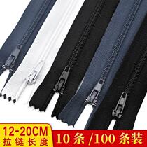 Nylon Zipper 3 Number of black Western pants door flap Short zipped closed tail trousers zipper anti-slip anti-slip locking head fitting